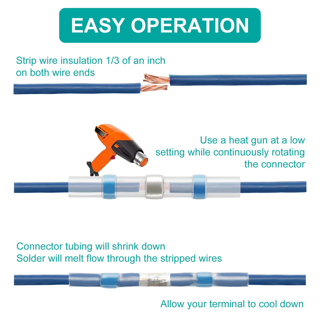 500PCS Heat Shrink Solder Wire Connectors S7533