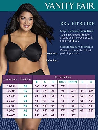Women's Full Figure Beauty Back Smoothing Bra with Lace, Lightly Lined Cups up to DD Y585512