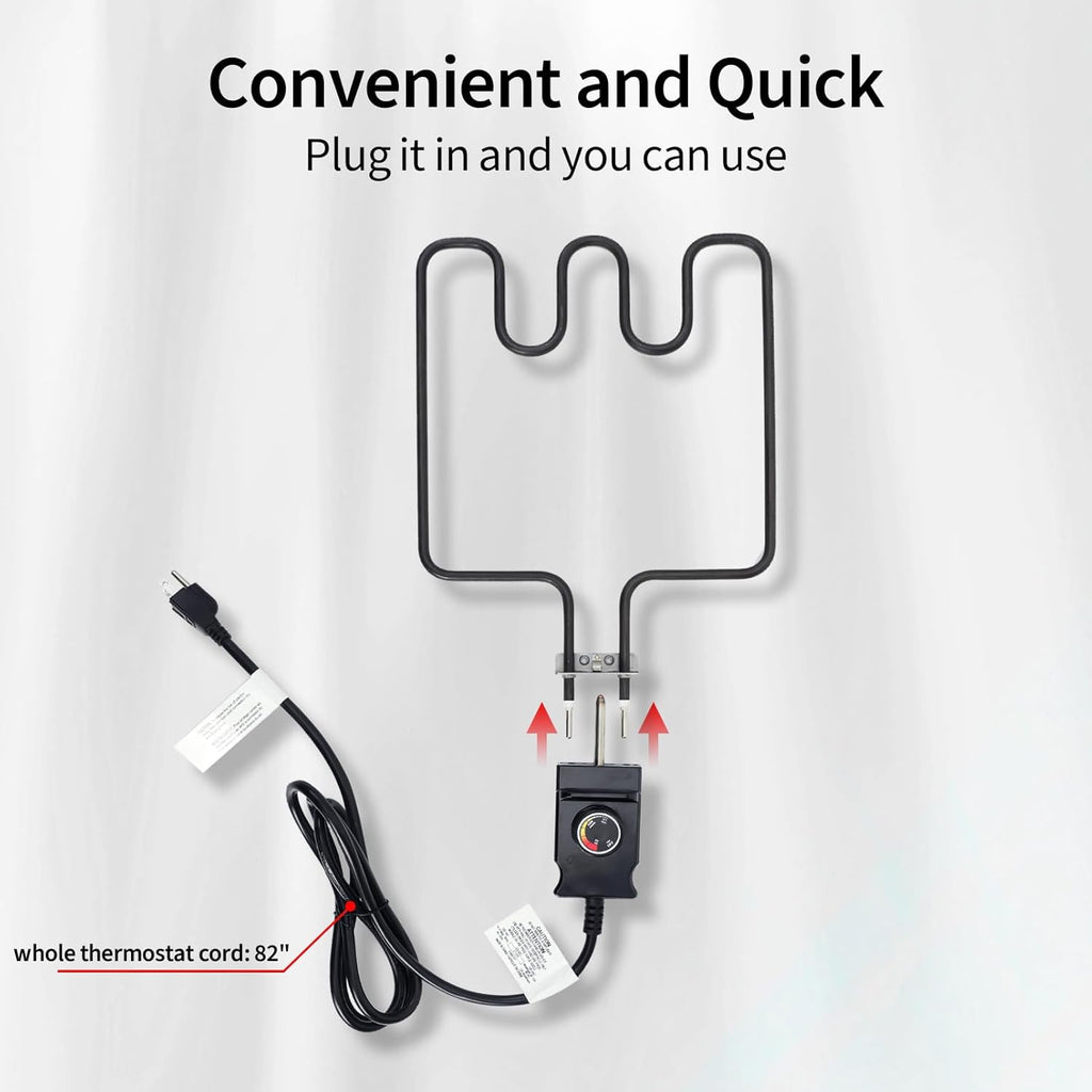 1500 Watt Heating Element with Adjustable Thermostat Cord Controller X55811