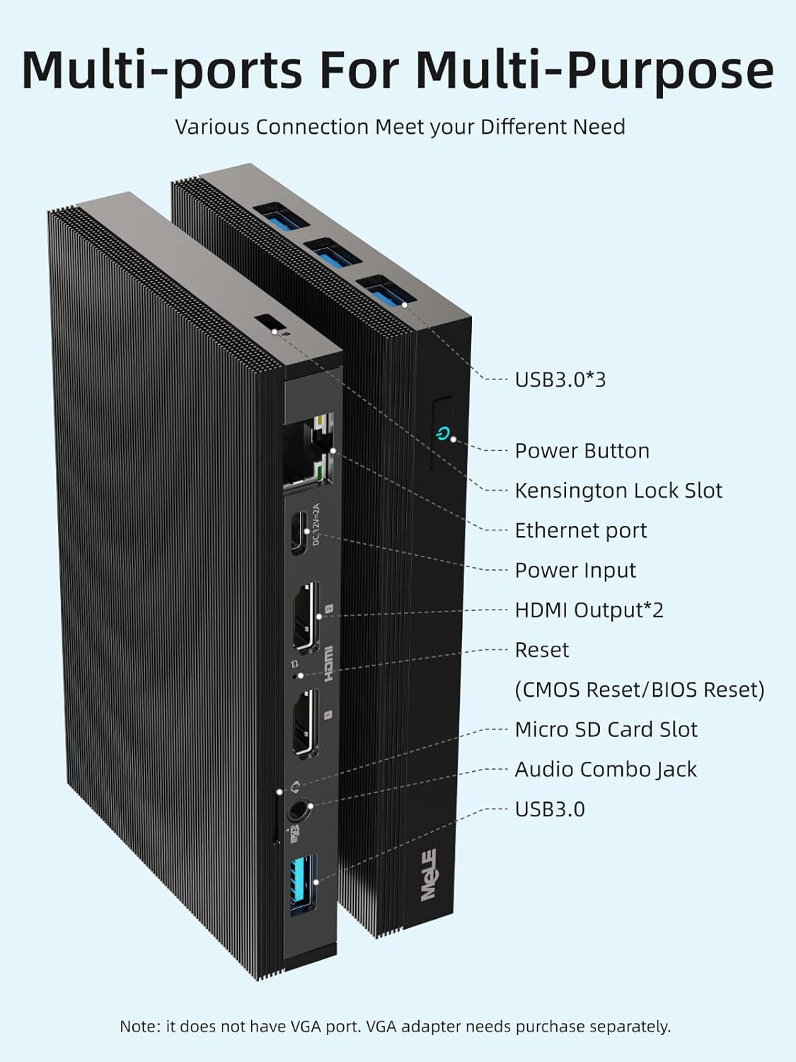 Fanless Mini PC J4125 8G 128GB E915