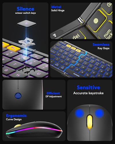 Foldable Bluetooth Keyboard and Mouse Combo B914