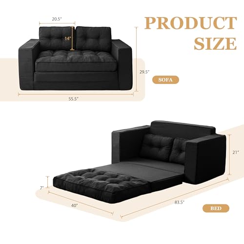 55" Convertible Sofa Bed Couch Futon H781