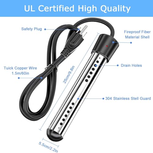 2000W Portable Electric Water Heater with Digital Thermometer Q5341