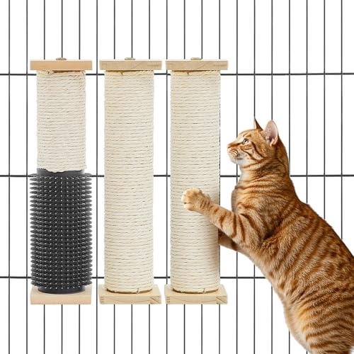 3 Pack Cat Scratching Post 13 Inch Wooden Sisal S637