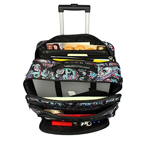 Women's Fashion Print Rolling 17" Laptop Case H3991