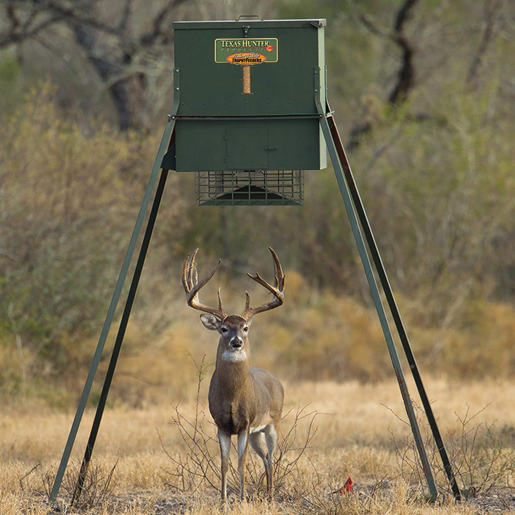 650 lb. Corn Capacity Wildlife Feeder with 8-Foot Heavy-Duty Extension Legs B242