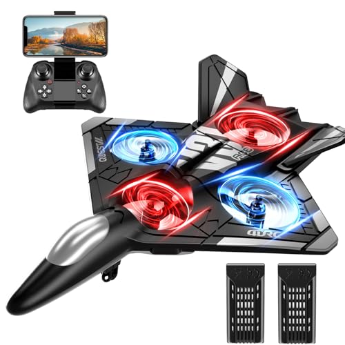 RC Plane with Camera Foam Remote Control Airplane Fighter Jet with Light Z531