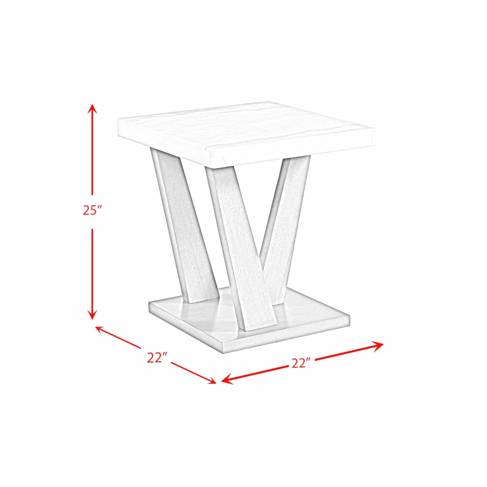 Gray Square End Table A361139