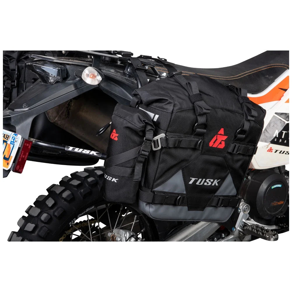 Black/Grey Pannier Racks with Pannier Bags and Bottle Holders J6523