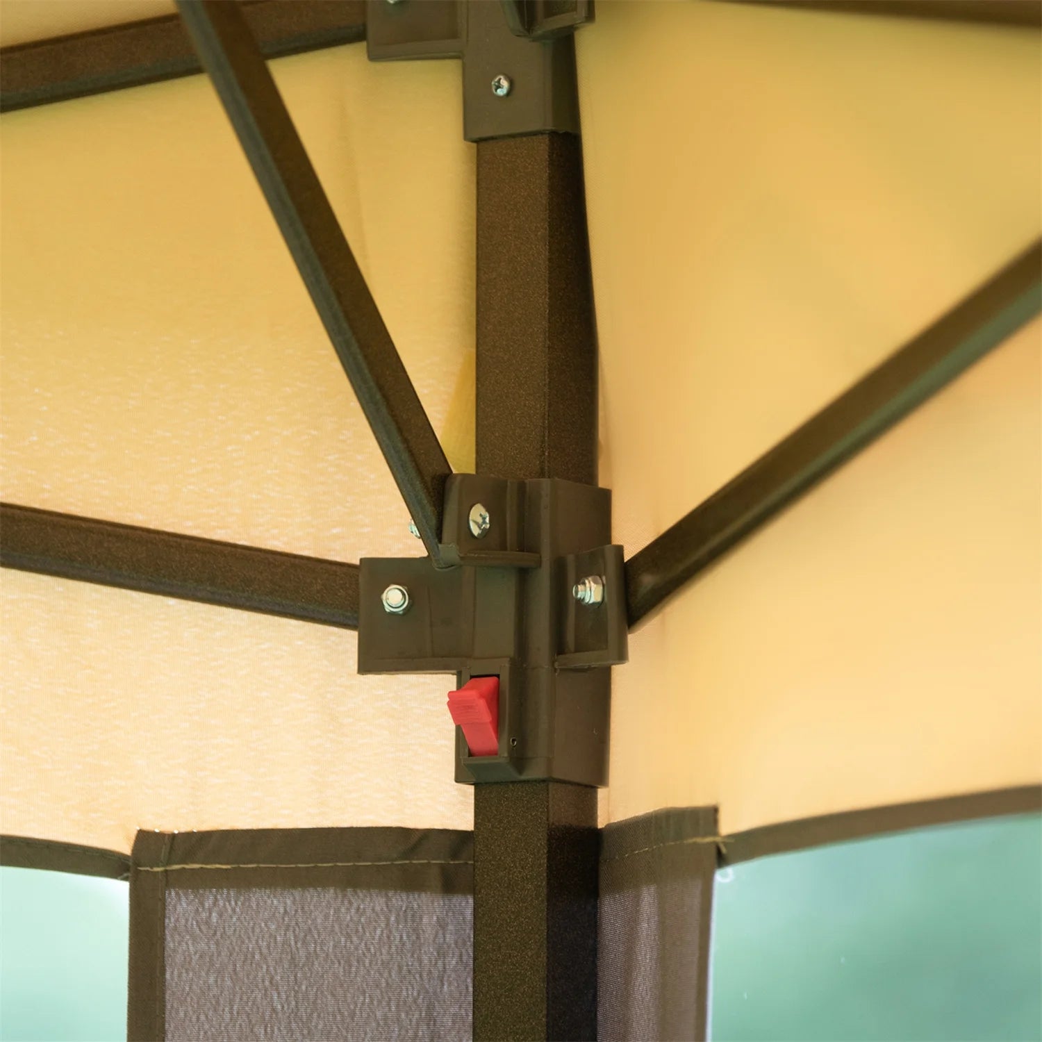 13x13FT Outdoor Gazebo with Mosquito Netting Sidewalls D1096