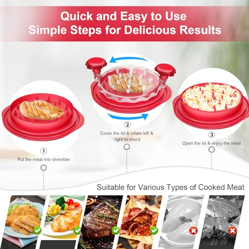 Large Chicken Breast Shredder Tool with Ergonomic Handle, BPA Free D75943