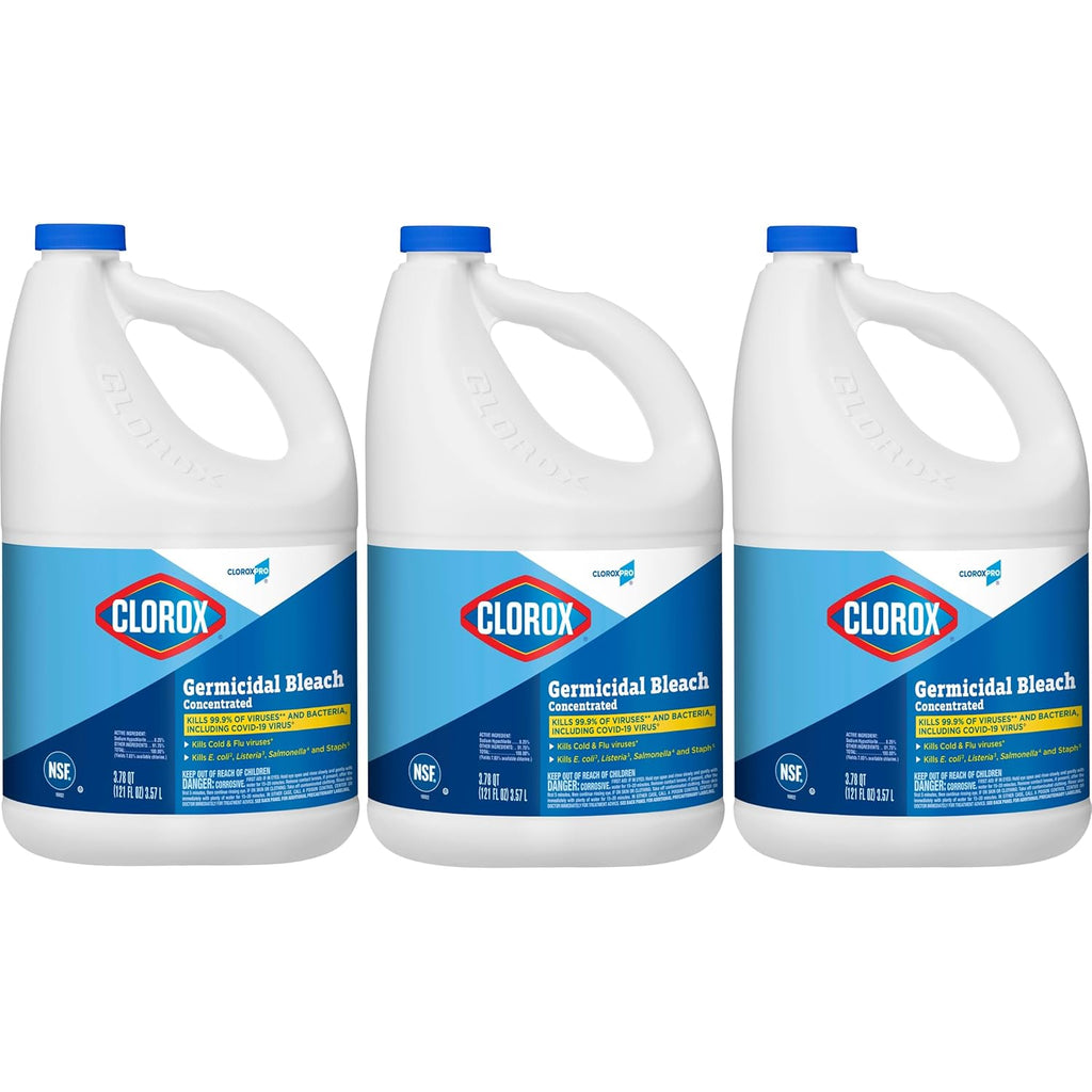 121 Ounce Bottle Pack of 3 Germicidal Bleach V7873