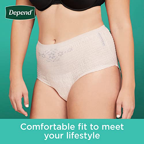 Disposable Maximum Blush Medium Adult Incontinence Underwear for Women, 30 Count G307238