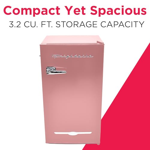 Pink/Coral 3.2 cu. Ft Retro Bar Fridge Refrigerator D3417