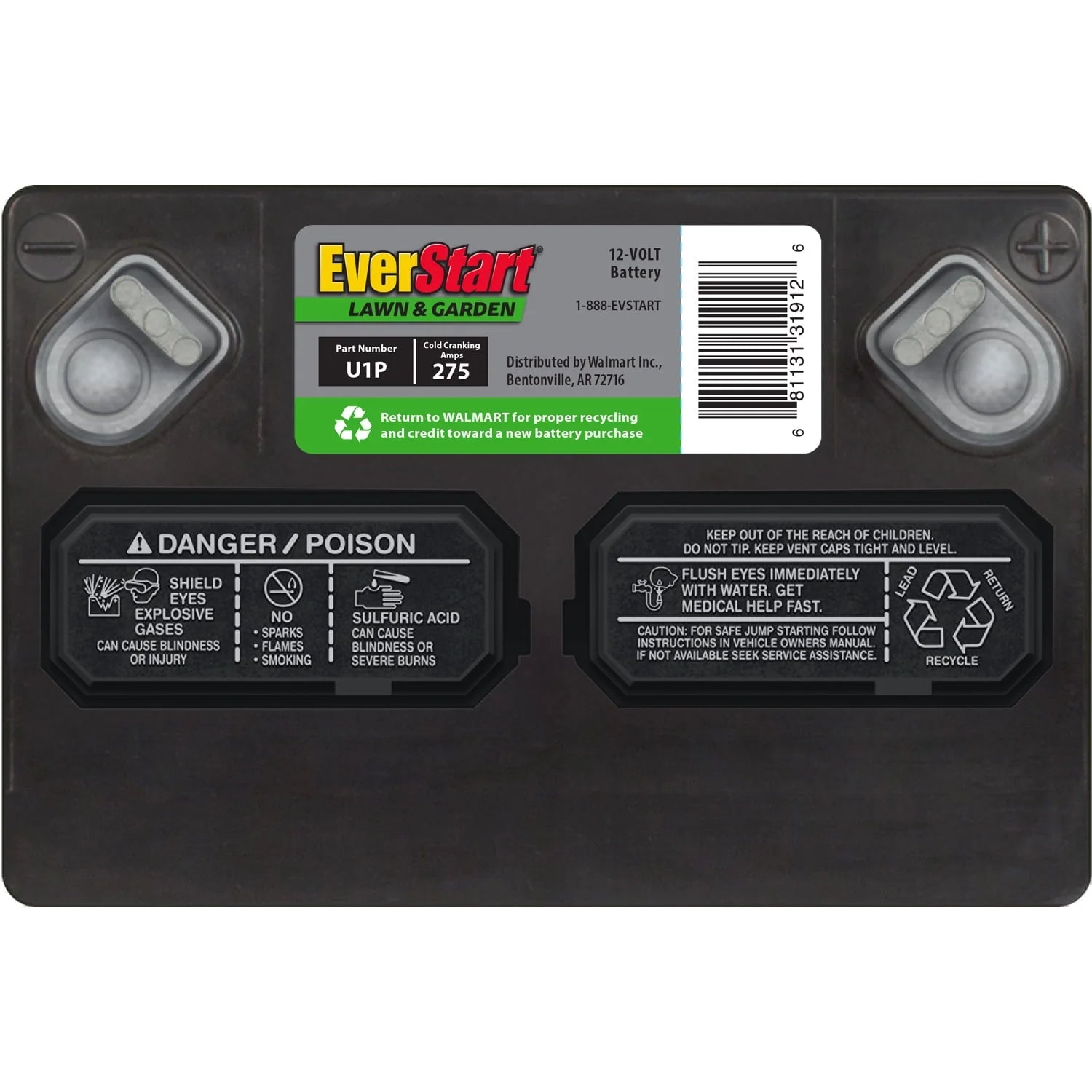 Group Size U1P 12 Volt 275 CCA Lawn and Garden Lead Acid Battery Z644371