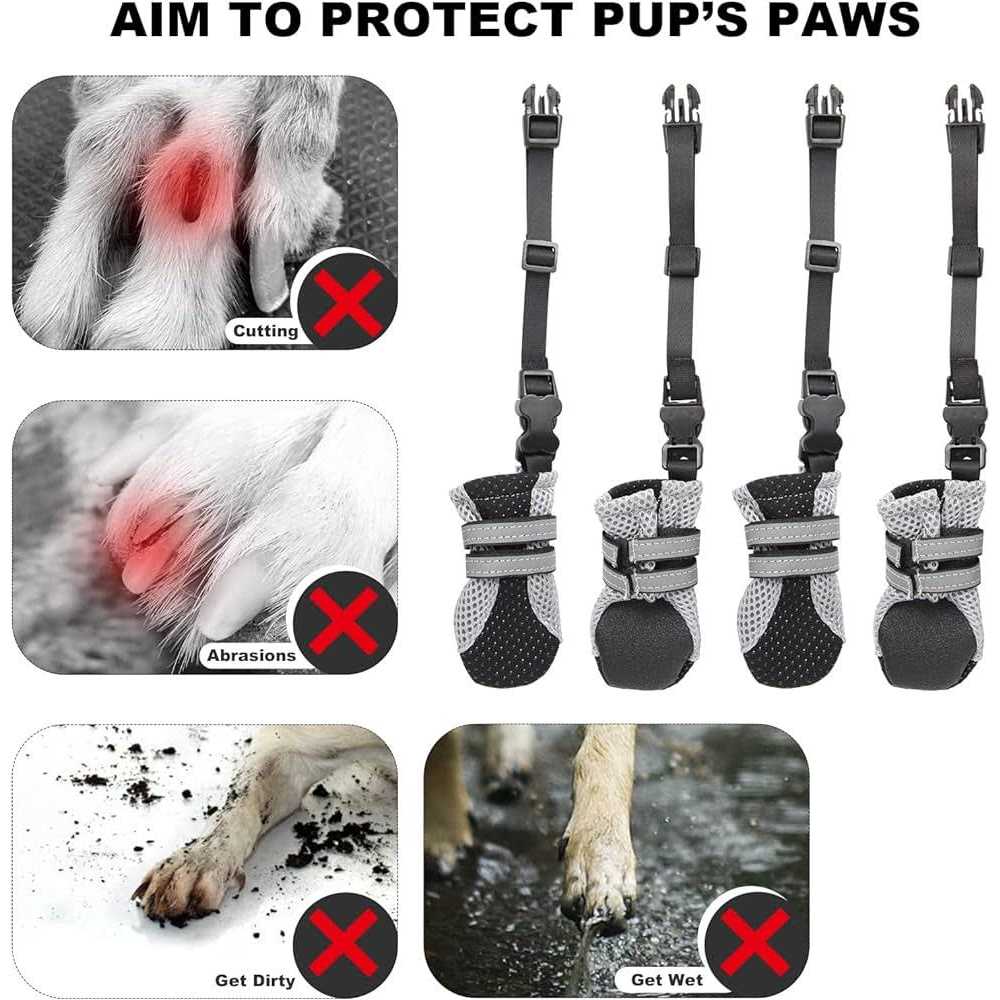 Dog Boots with Anti-Lost Design, Buckle Straps, and Weatherproof Q2727
