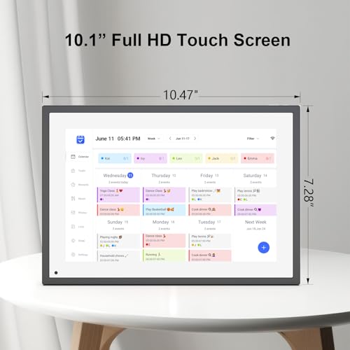 10.1 inch Wall Planner Digital Calendar & Chore Chart, Smart Touchscreen Interactive Display B818917