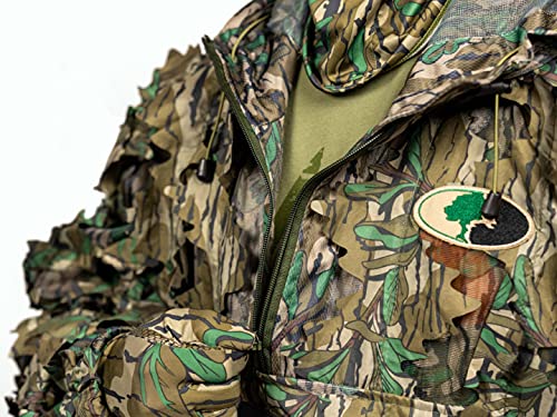 Camouflage Leafy Hunting Jacket with Hood R1093