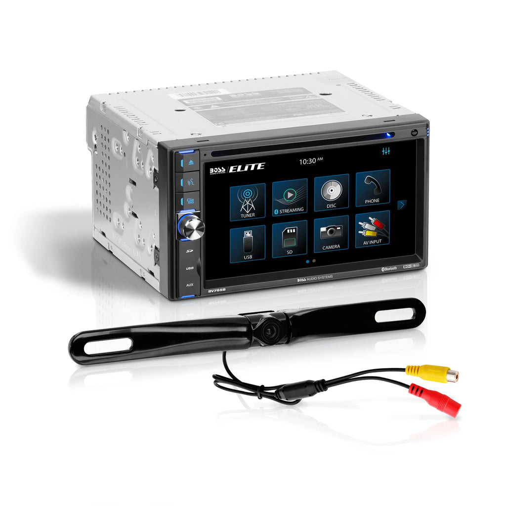 Restored 6.5 Inch Double Din Touchscreen Car Audio Stereo System with Bluetooth U872
