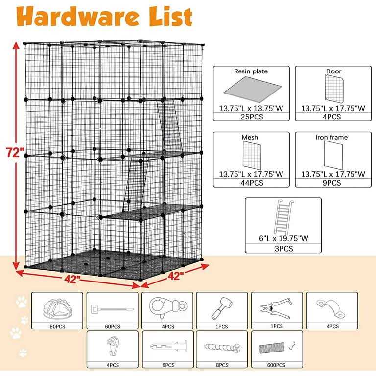 DIY 4-Door Large Cat Cage Playpen R799