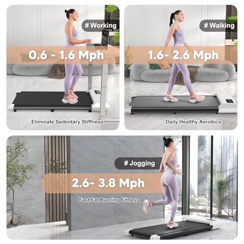 Walking Pad Treadmill with Remote Control and LED Display Q20512