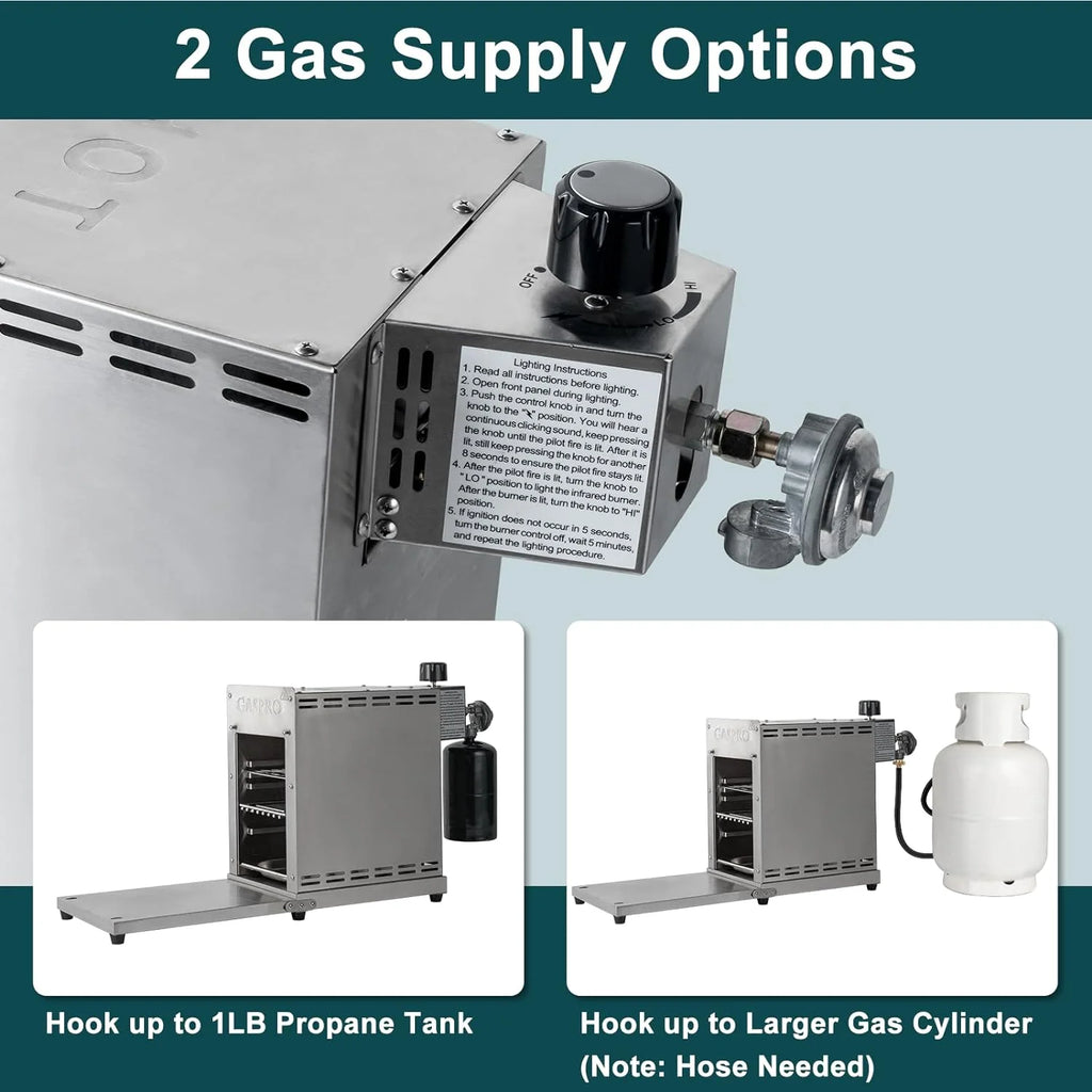 1500℉ Portable Propane Gas Grill with Infrared Technology G587