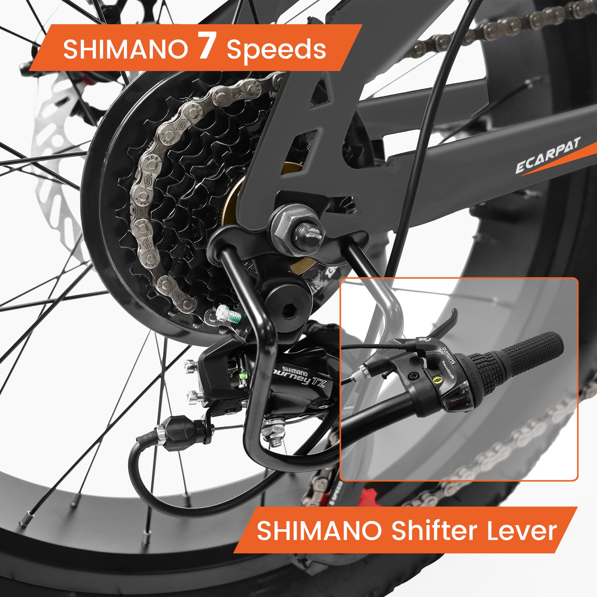 All-Terrain Fat Tire Bike with Shimano 7-Speed I59403