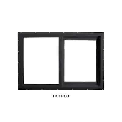Black Vinyl Horizontal Sliding Window with Screen H953529