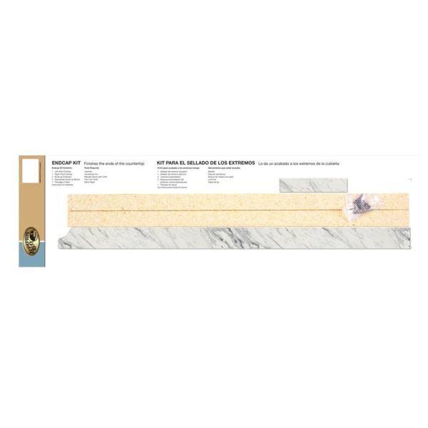 8 ft. White Laminate Countertop Kit with Left Miter and Full Wrap Ogee Edge P641