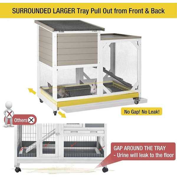 Large Indoor Rabbit Hutch with Pull out Tray G4396