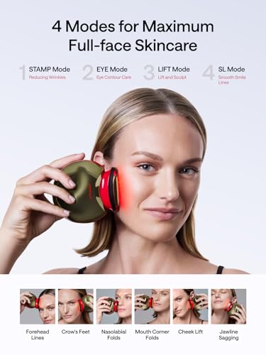Facial Toning Device, Microcurrent Facial Device, Red Light Therapy, 4 Modes, 5 Intensity Levels Q93796