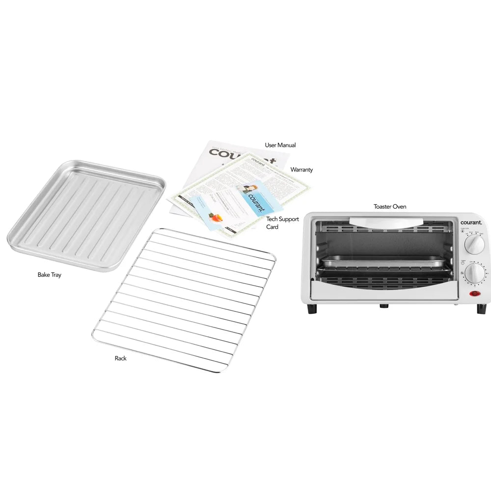 White 4-slice Toaster Oven W3051