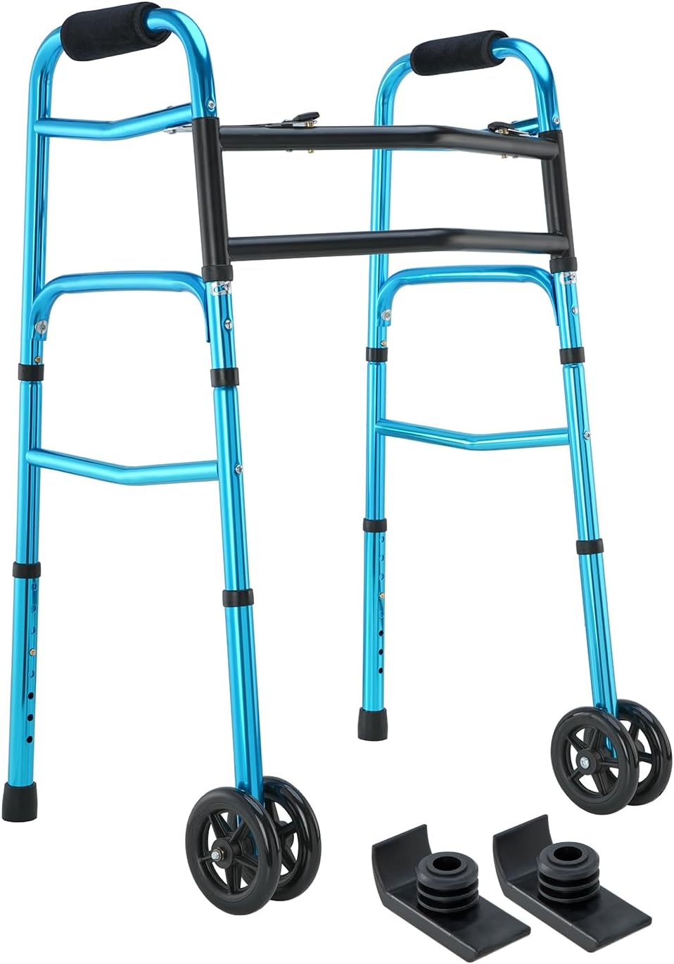 Heavy Duty Folding Walker with 5 Inches Wheels I719