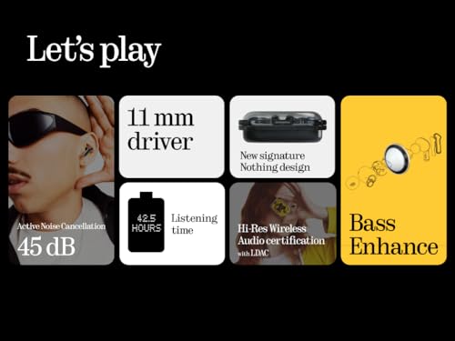 Yellow Wireless Earbuds with Hybrid Noise Cancelling V302