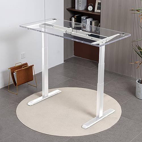 White Height Adjustable Electric Standing Desk Frame O4293