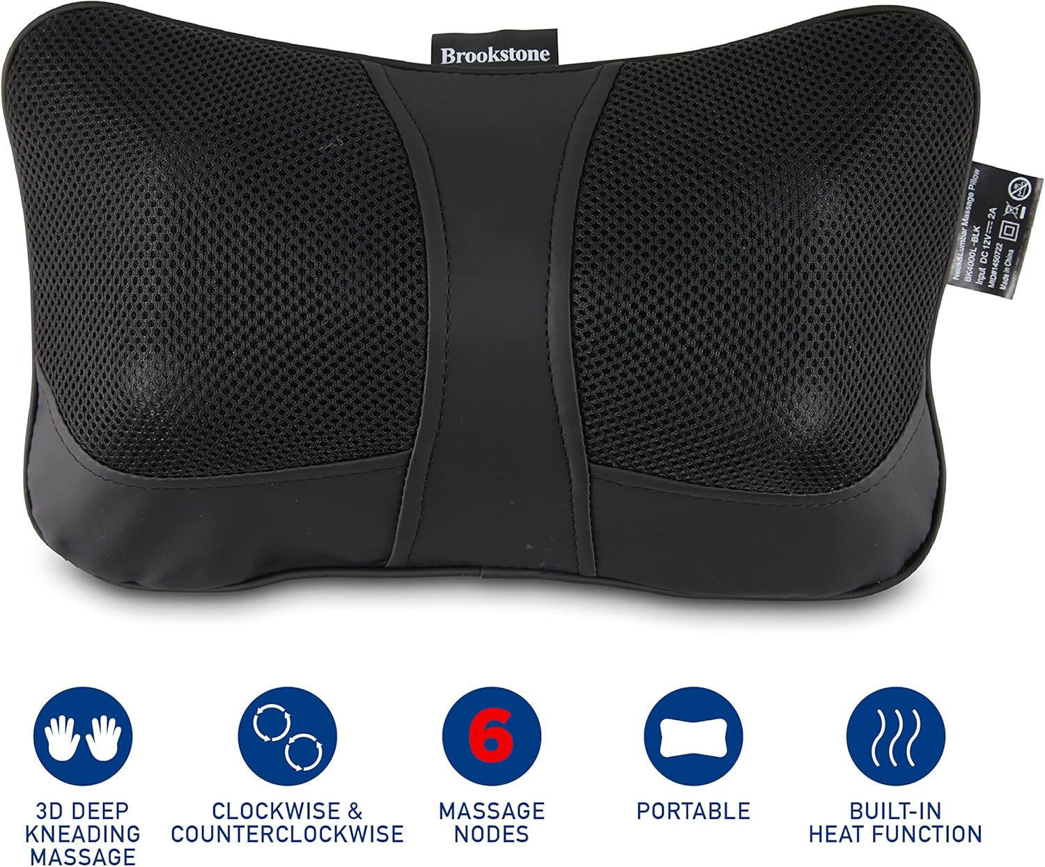 Deep Kneading Massage Pillow with Heat Q931