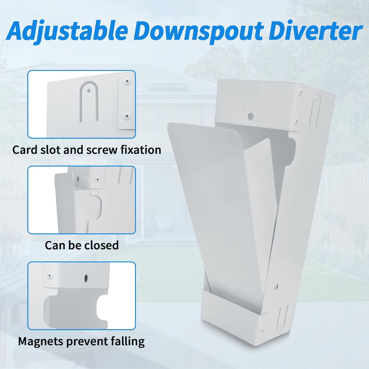 Stainless Steel Rain Barrel Diverter Kit for 3"x4" Downspout K348