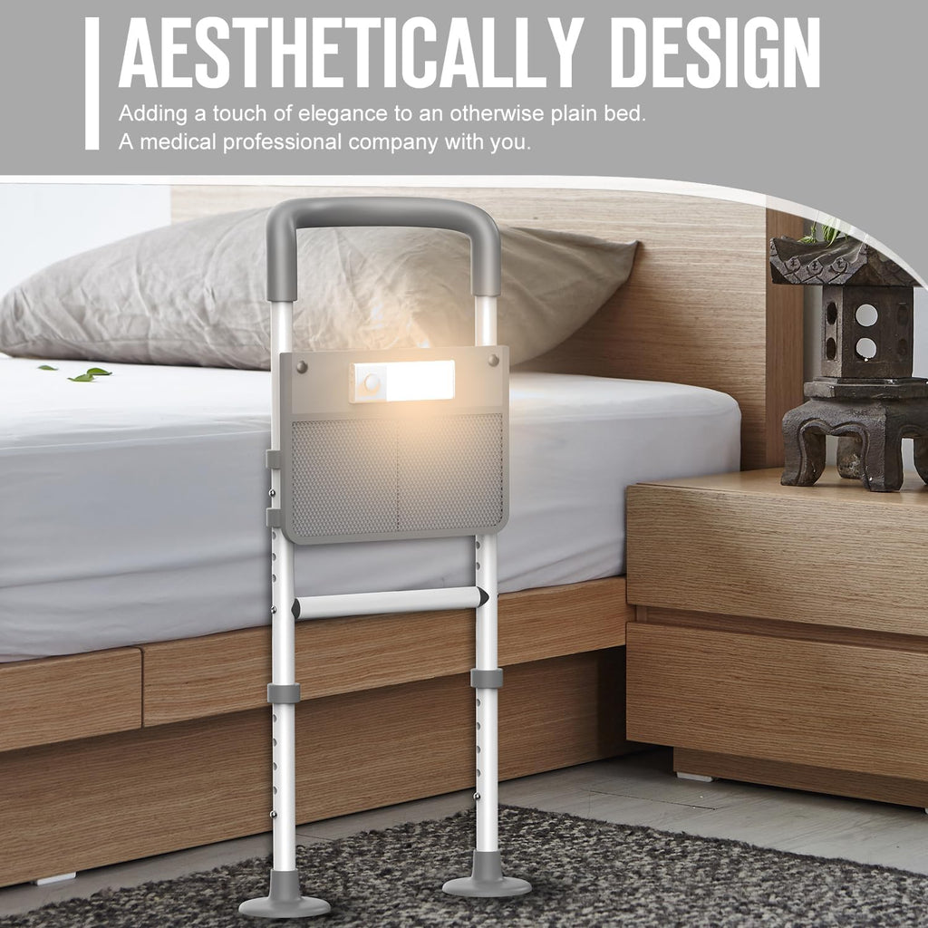 Medical Bed Rail with Motion Light and Storage Pouch B1524