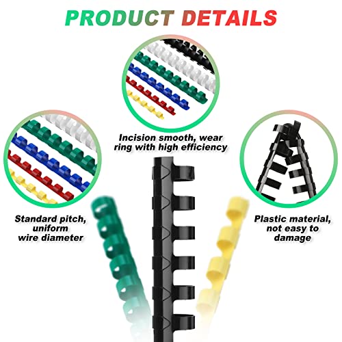 5/8 in Black Plastic Comb Binding Spines T98076