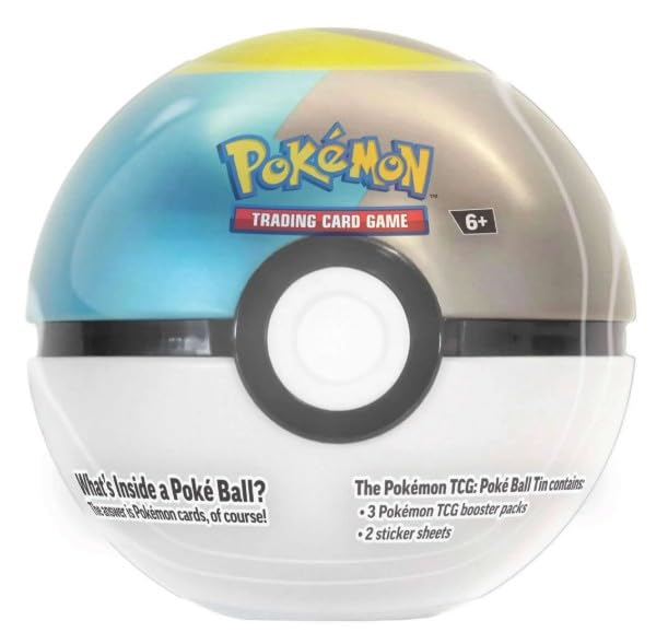 Moon Poke Ball Tin Trading Card Game with 3 Booster Packs and 2 Sticker Sheets E624272