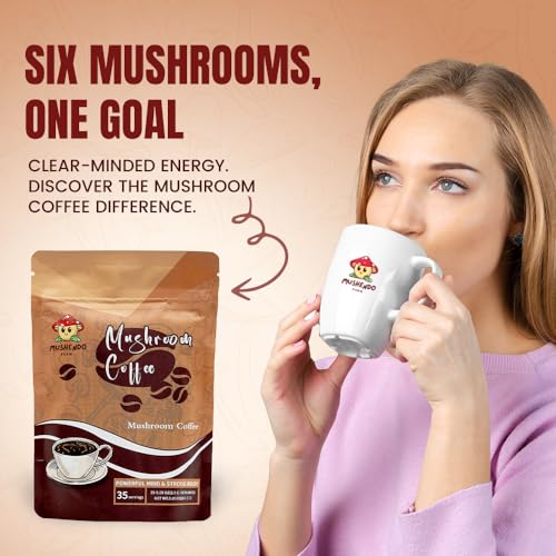 Mushroom Instant Coffee 35 Servings Vegan Non-GMO Z376926