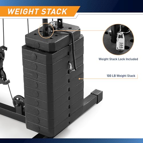 Multifunctional Workout Station 100lbs to 200lbs Stack Home Gym W8663