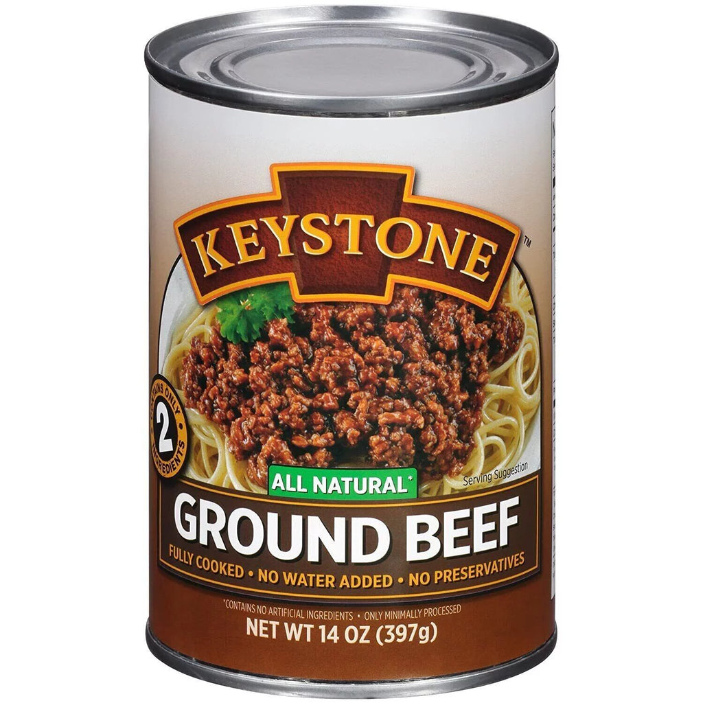 (12 Pack) Ground Beef 14 oz Can Fully Cooked O15844