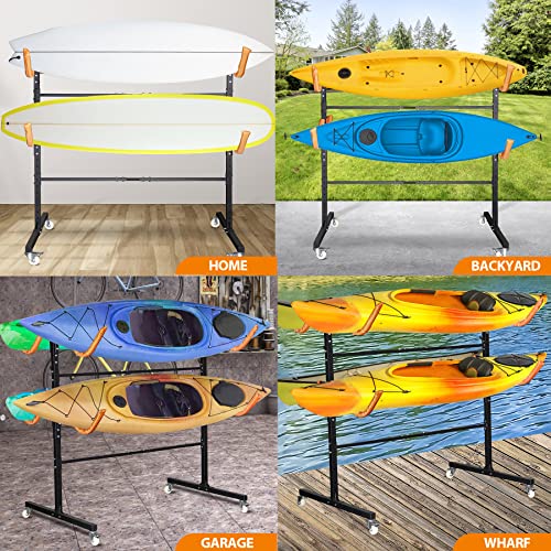 Freestanding Kayak Storage Rack for 2 Kayaks, Heavy Duty S966