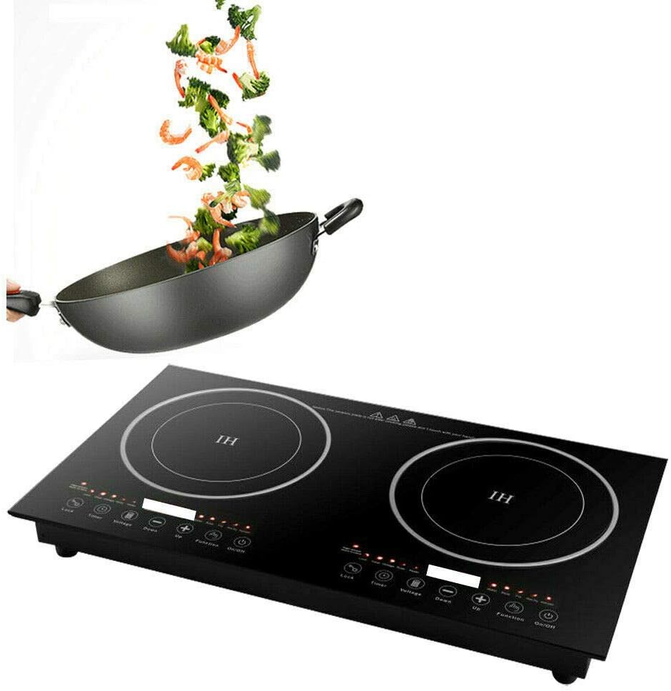 Dual Induction Cooktop 2400W Portable Electric Stove Burner Hot Plate R59324