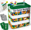 3 Layers Plastic Stackable Toy Storage Organizer Bin with Adjustable Compartments I96121