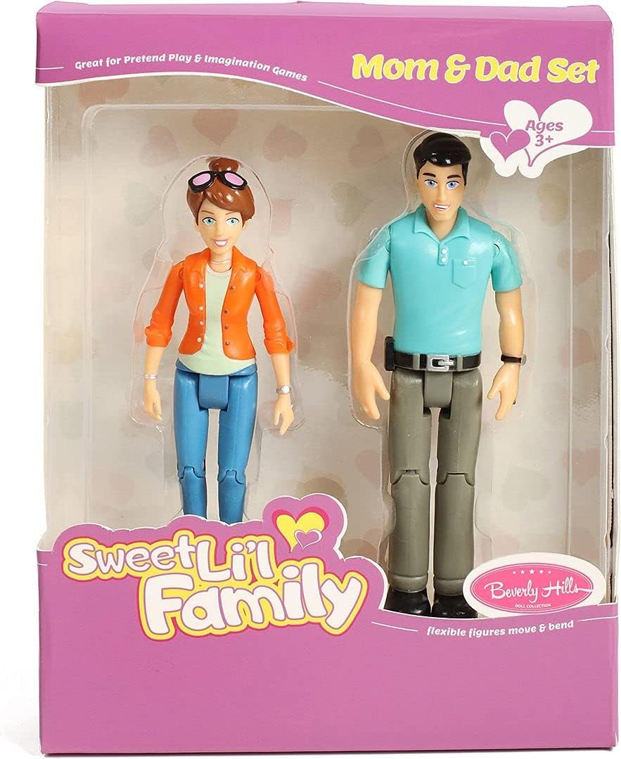 Set of 2 Dollhouse People Action Figures Y621