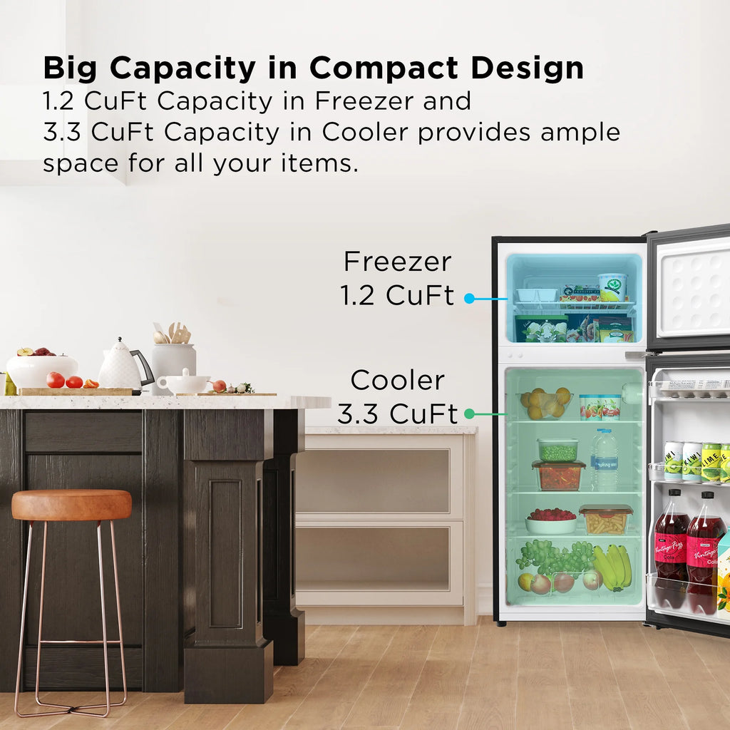 4.5 Cu. ft. Two Door Refrigerator Stainless Look O1231