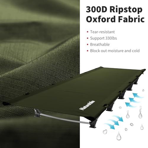 Black Ultralight Folding Camping Cot D777