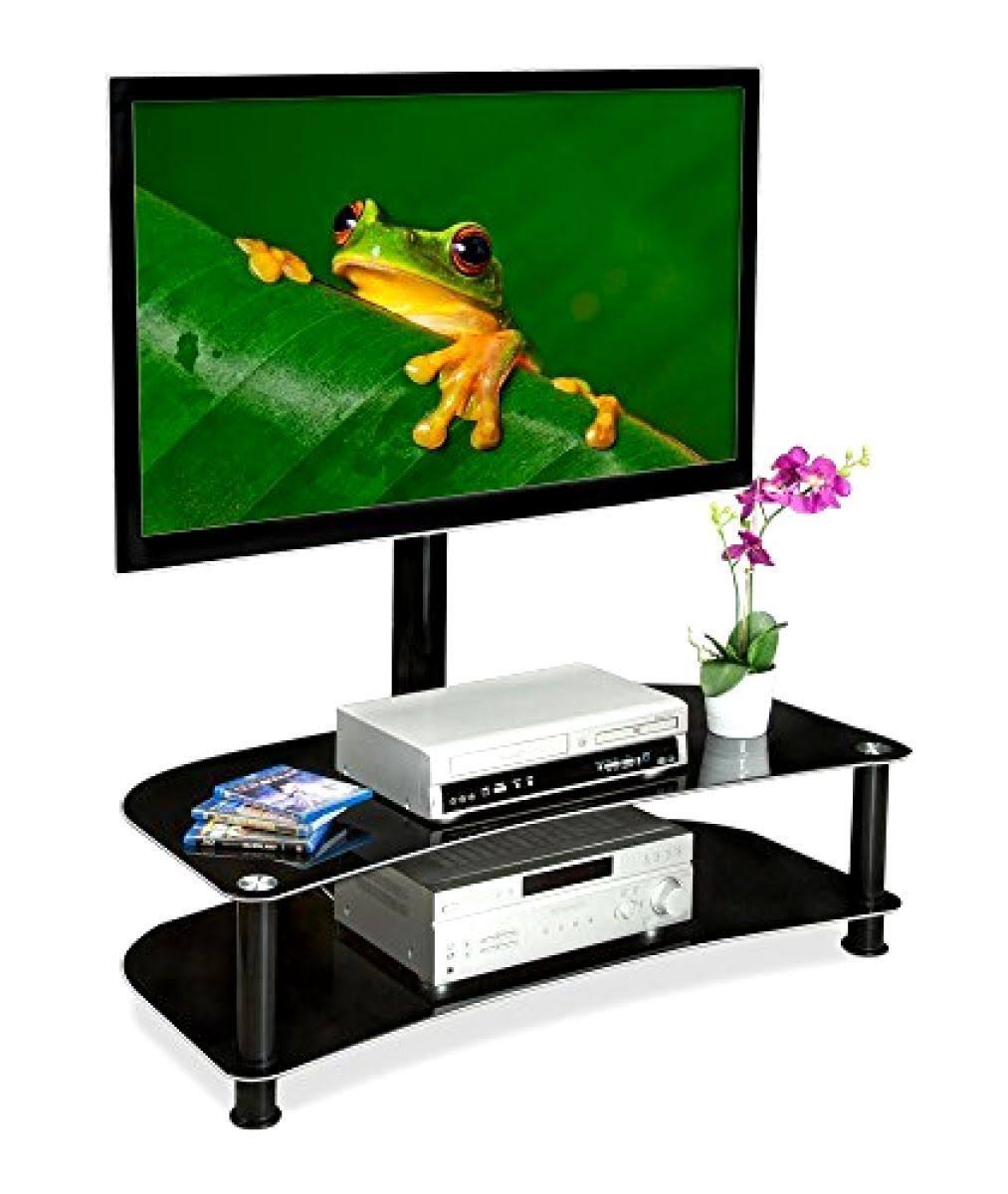 Floor TV Stand with Glass Shelves D27745
